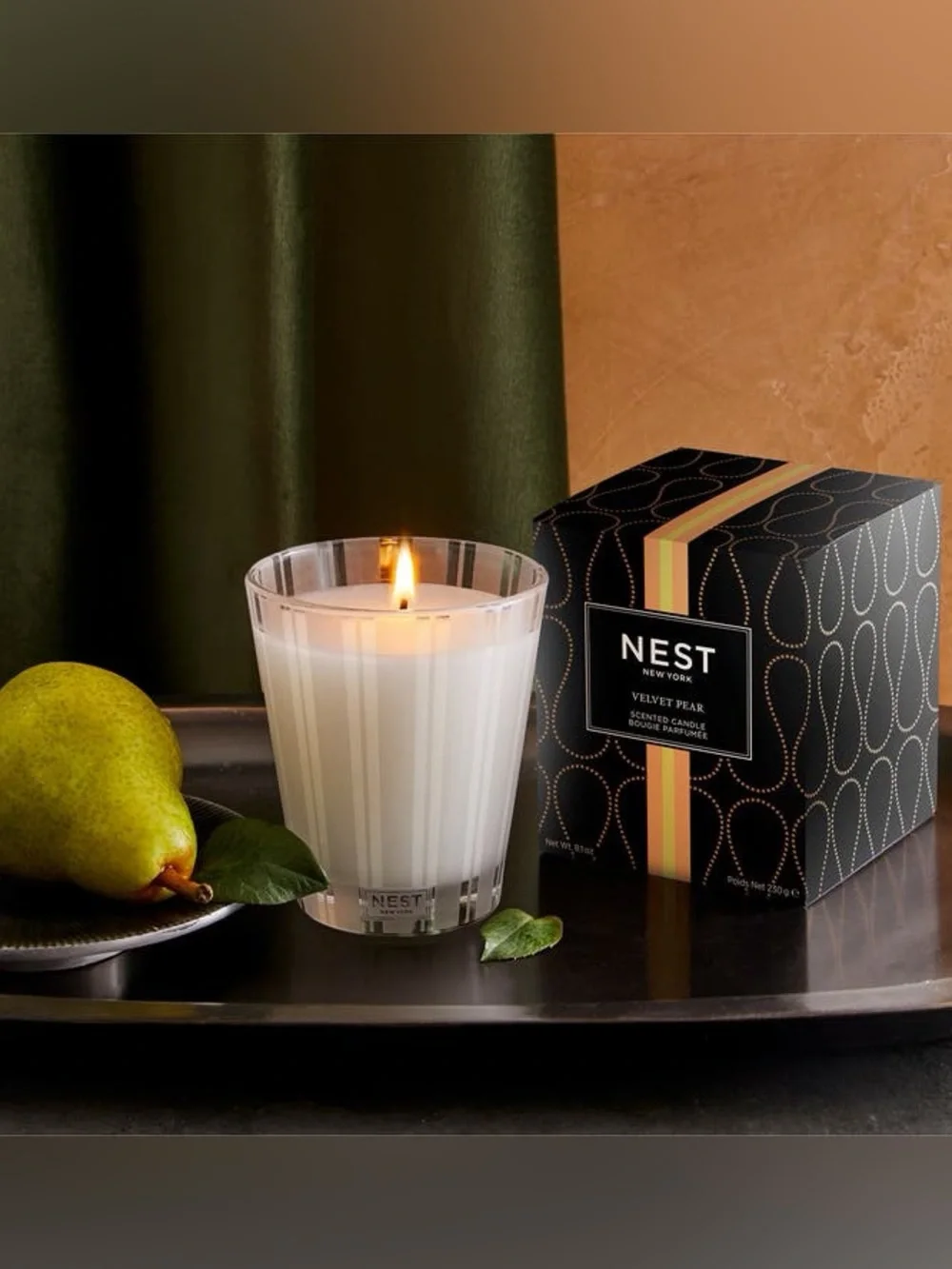 NEST New York Velvet Pear Bundle Lg. Candle (8.1 Oz.)+F/S Diffuser (5.9 Oz.) NIB